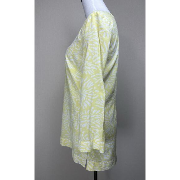 Tantrums Boho Crochet V- Neck Top Blouse Yellow Floral Women’s Size Small - Picture 10 of 16